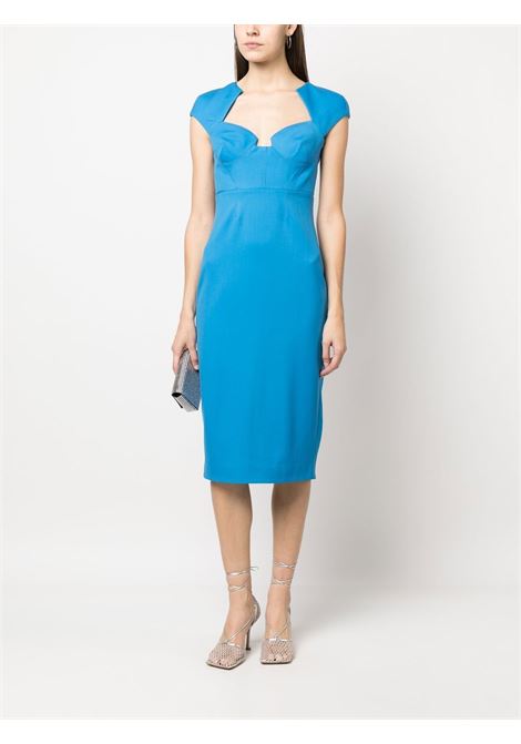 Blue fitted bodice dress - women ROLAND MOURET | RMRS23007MBL